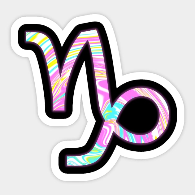 PSYCHEDELIC CAPRICORN Sticker by SquareClub